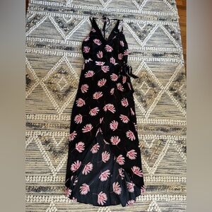 Express Sleeveless Satin Floral Dress